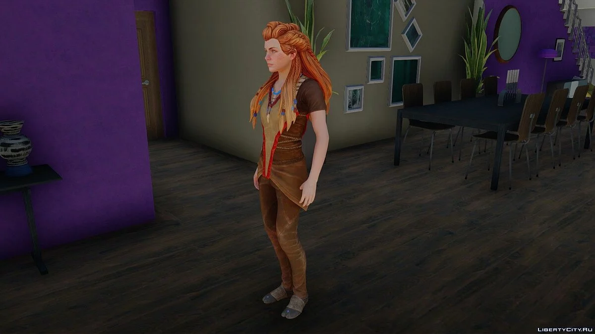 Aloy de Horizon Zero Dawn / GTA San Andreas