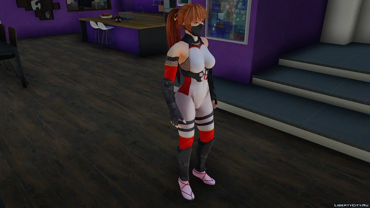 Kasumi em Ninja Branco-Vermelho / GTA San Andreas