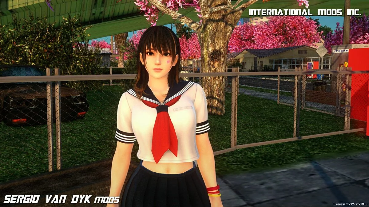 Nanami em uniforme escolar (Sem suéter) / GTA San Andreas