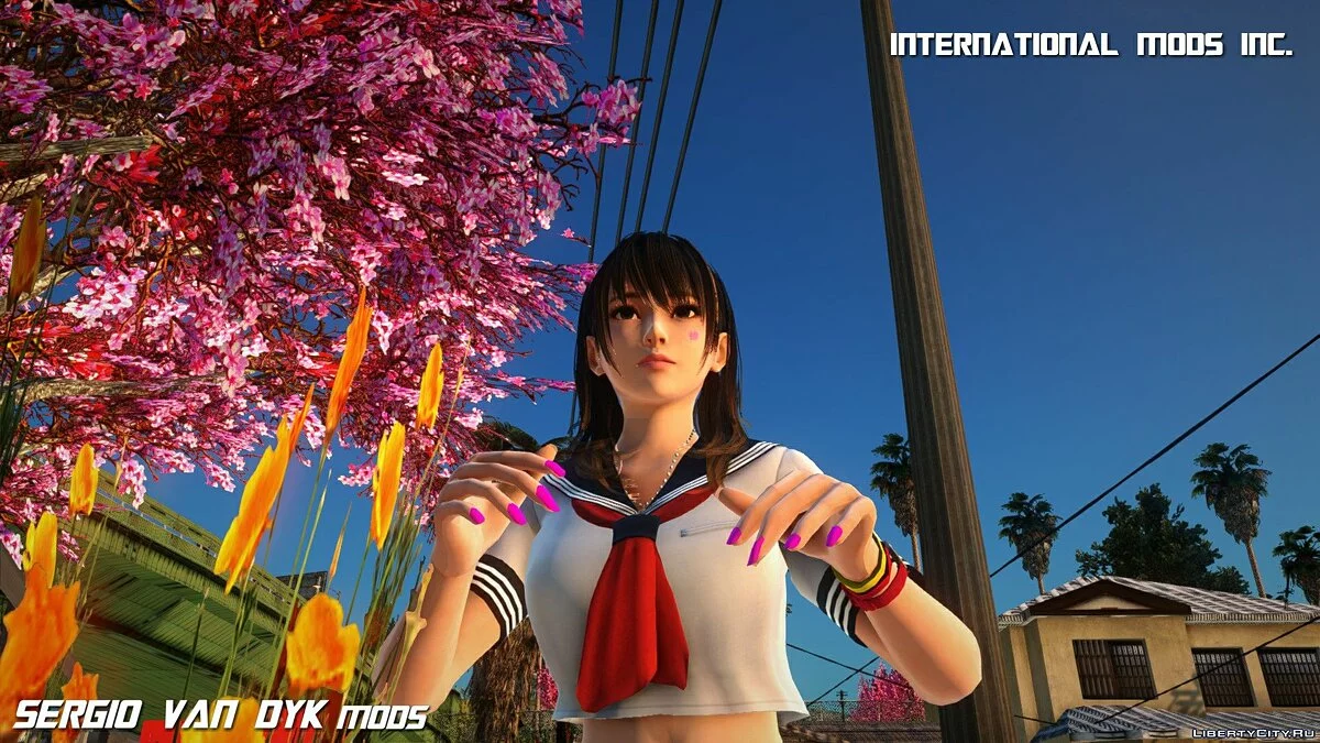 Nanami em uniforme escolar (Sem suéter) / GTA San Andreas