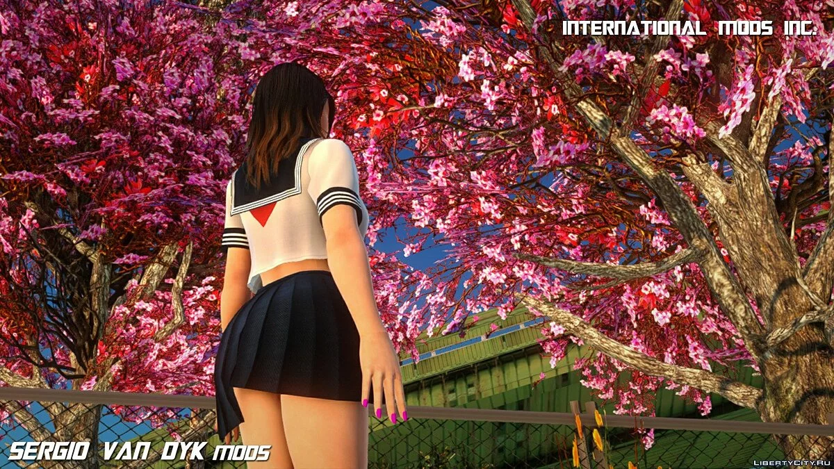 Nanami em uniforme escolar (Sem suéter) / GTA San Andreas