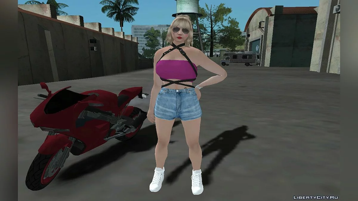 Skin Acak Gadis Pirang dari GTA Online #9 / GTA San Andreas