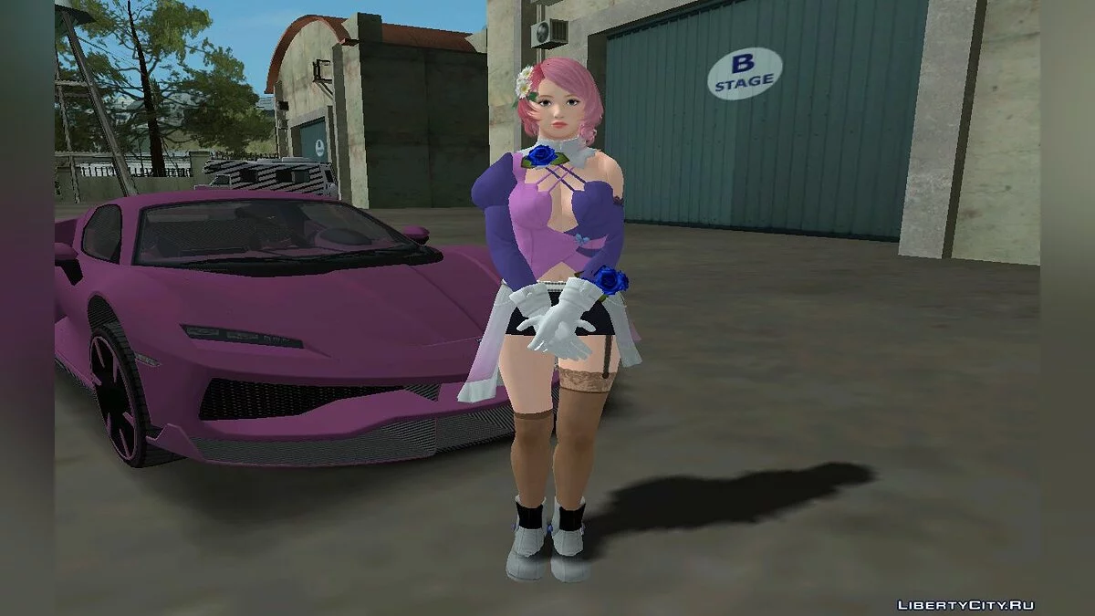 Alisa Boskonovich aus Tekken 7 im normalen Outfit / GTA San Andreas