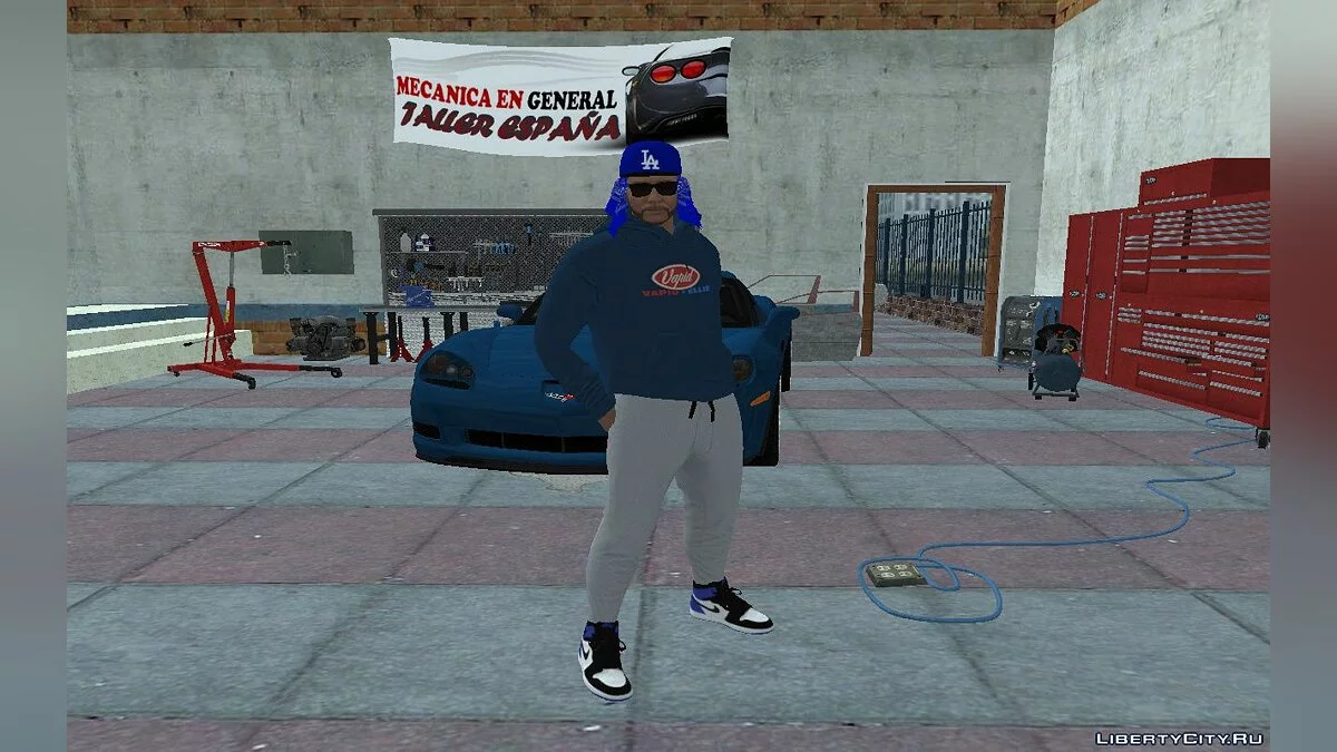 Skin aleatório de gangster masculino de GTA Online "DLC Los Santos Tuners" nº 1 / GTA San Andreas