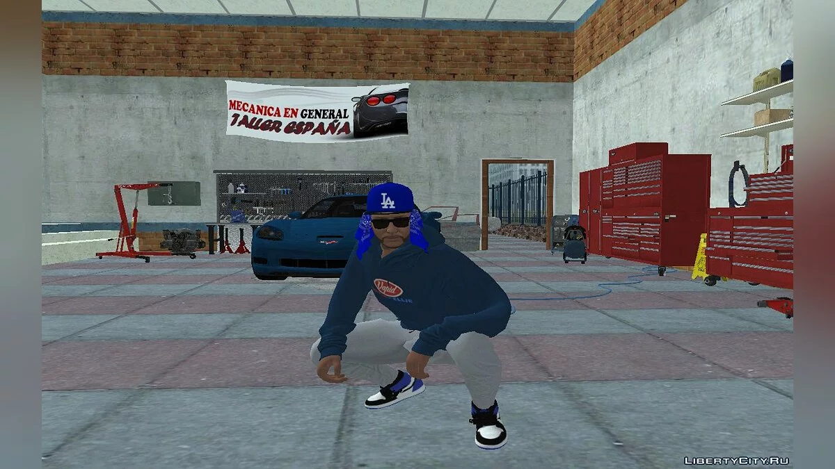 Skin aleatório de gangster masculino de GTA Online "DLC Los Santos Tuners" nº 1 / GTA San Andreas