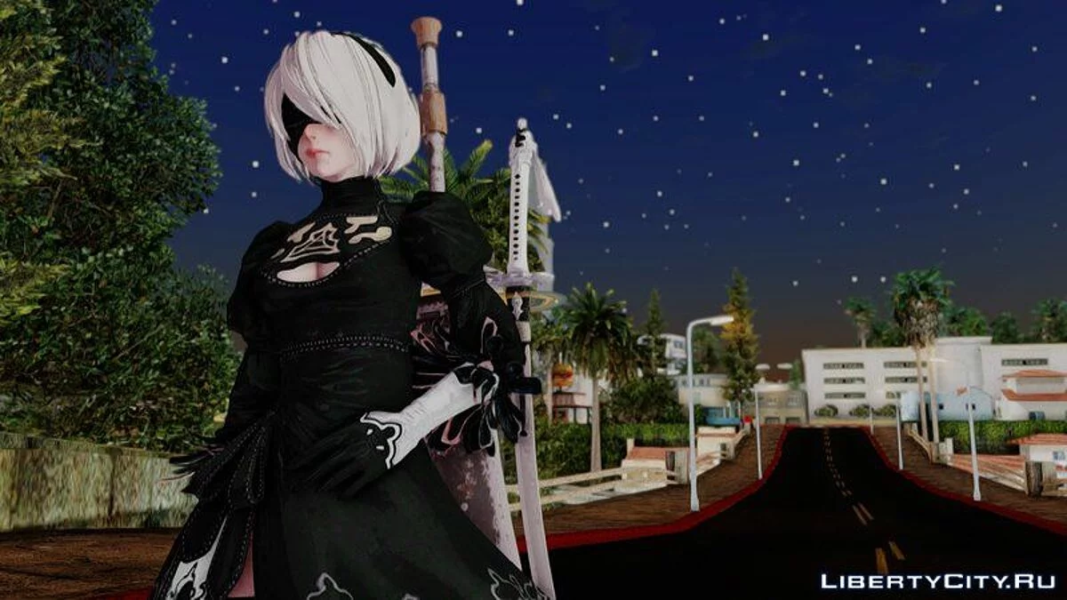 NieR: Automata 的 2B / GTA San Andreas