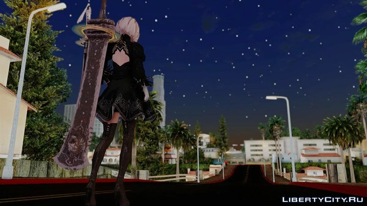 NieR: Automata 的 2B / GTA San Andreas