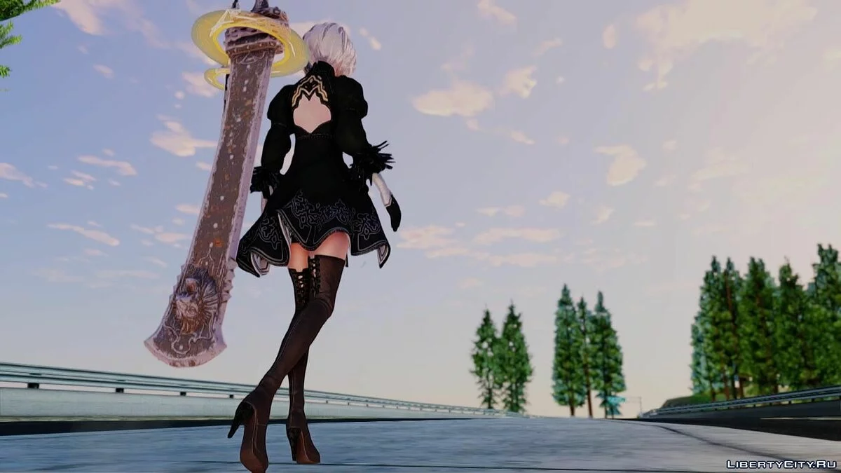 NieR: Automata 中的 2B8 / GTA San Andreas