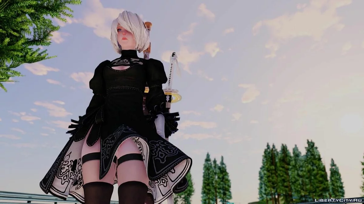 NieR: Automata 中的 2B8 / GTA San Andreas