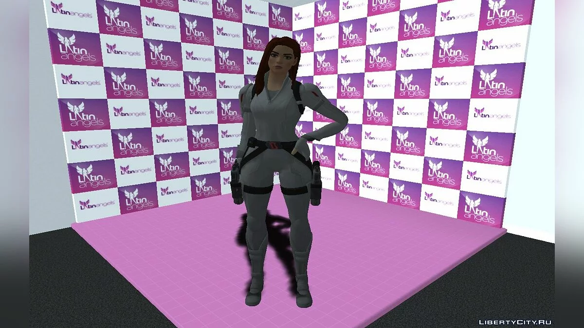 Black Widow White Suit aus Fortnite / GTA San Andreas