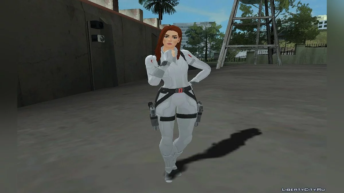 Black Widow White Suit aus Fortnite / GTA San Andreas