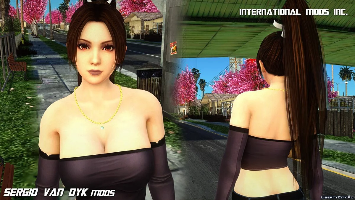 Mai Shiranui en ropa casual oscura / GTA San Andreas