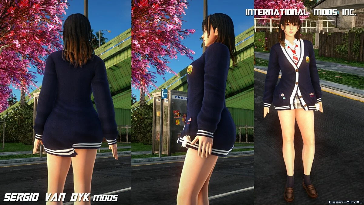 Nanami en uniforme escolar / GTA San Andreas