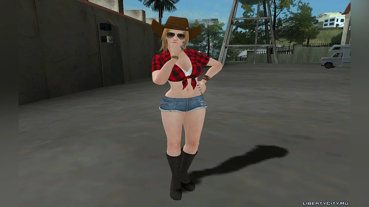 Tina Armstrong in a cowgirl outfit / GTA San Andreas