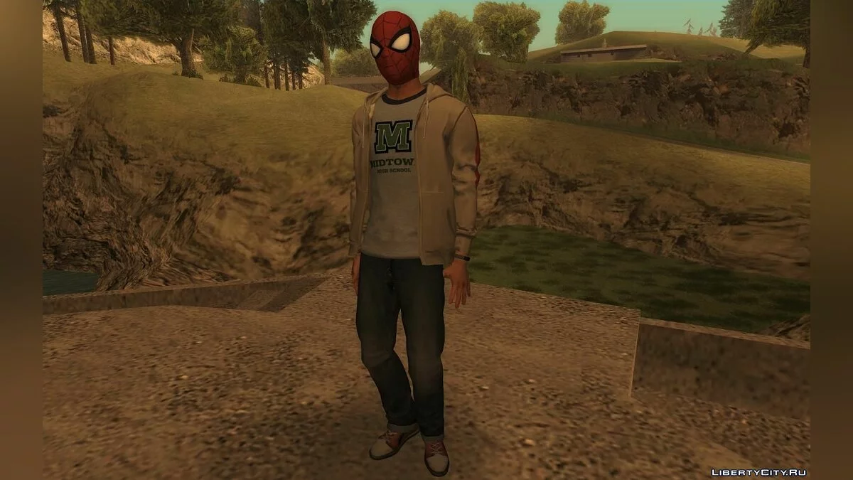 蜘蛛侠(迈尔斯·莫拉莱斯)- PS4训练服 / GTA San Andreas