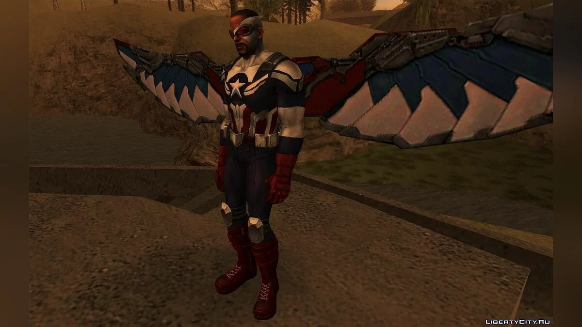 Capitão América - Sam Wilson / GTA San Andreas