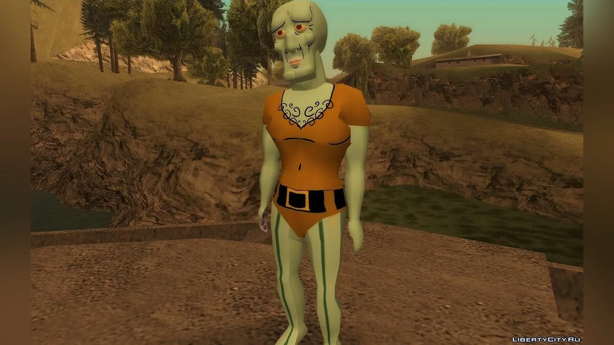 Красавчик Сквидвард из SpongeBob Squarepants / GTA San Andreas