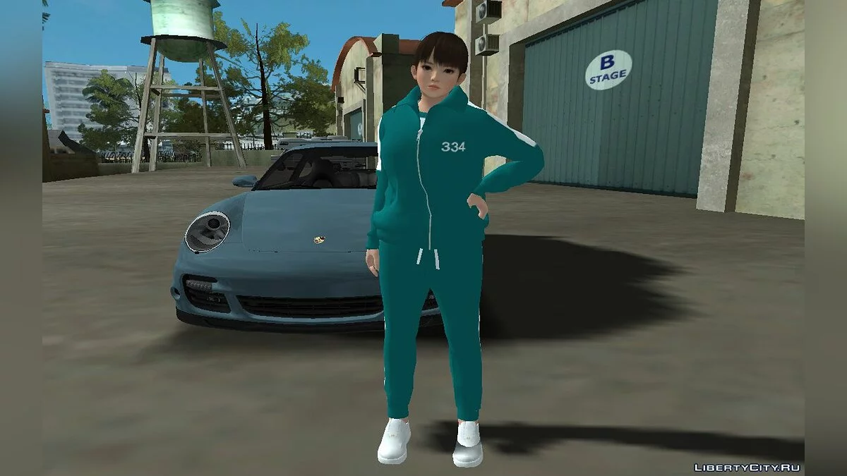 Lei-Fang in costume #334 from the "Squid Game" series / GTA San Andreas