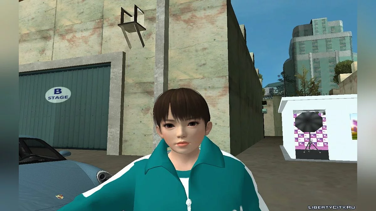 Lei-Fang in costume #334 from the "Squid Game" series / GTA San Andreas