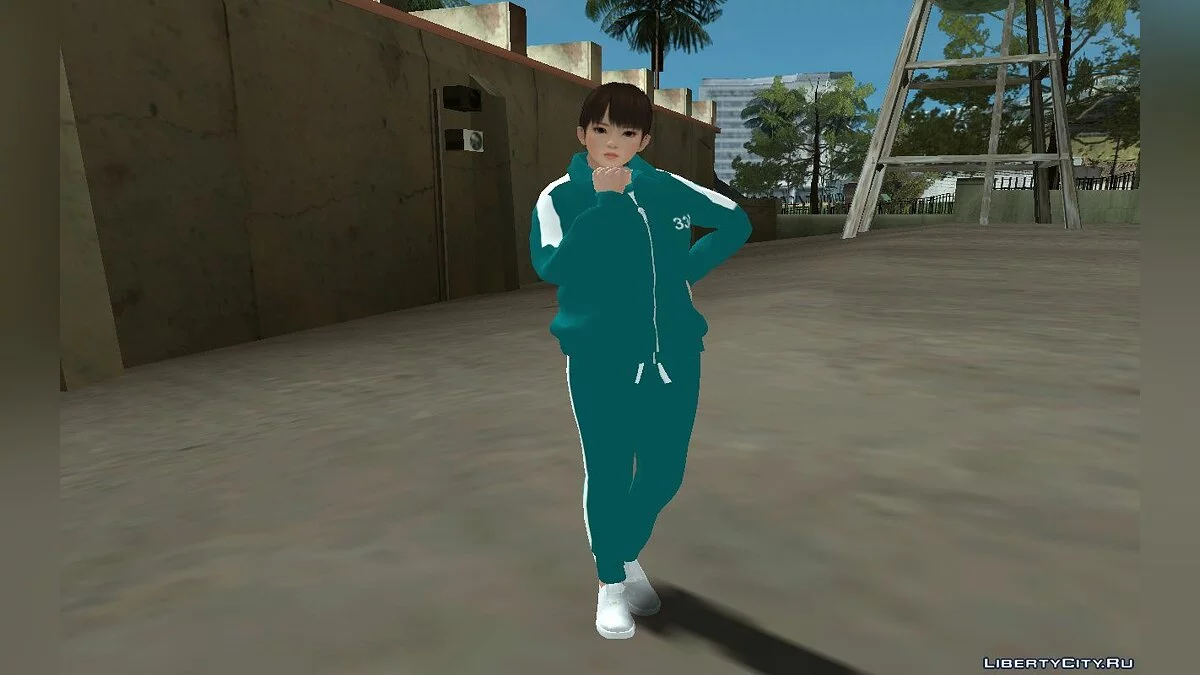 Lei-Fang in costume #334 from the "Squid Game" series / GTA San Andreas