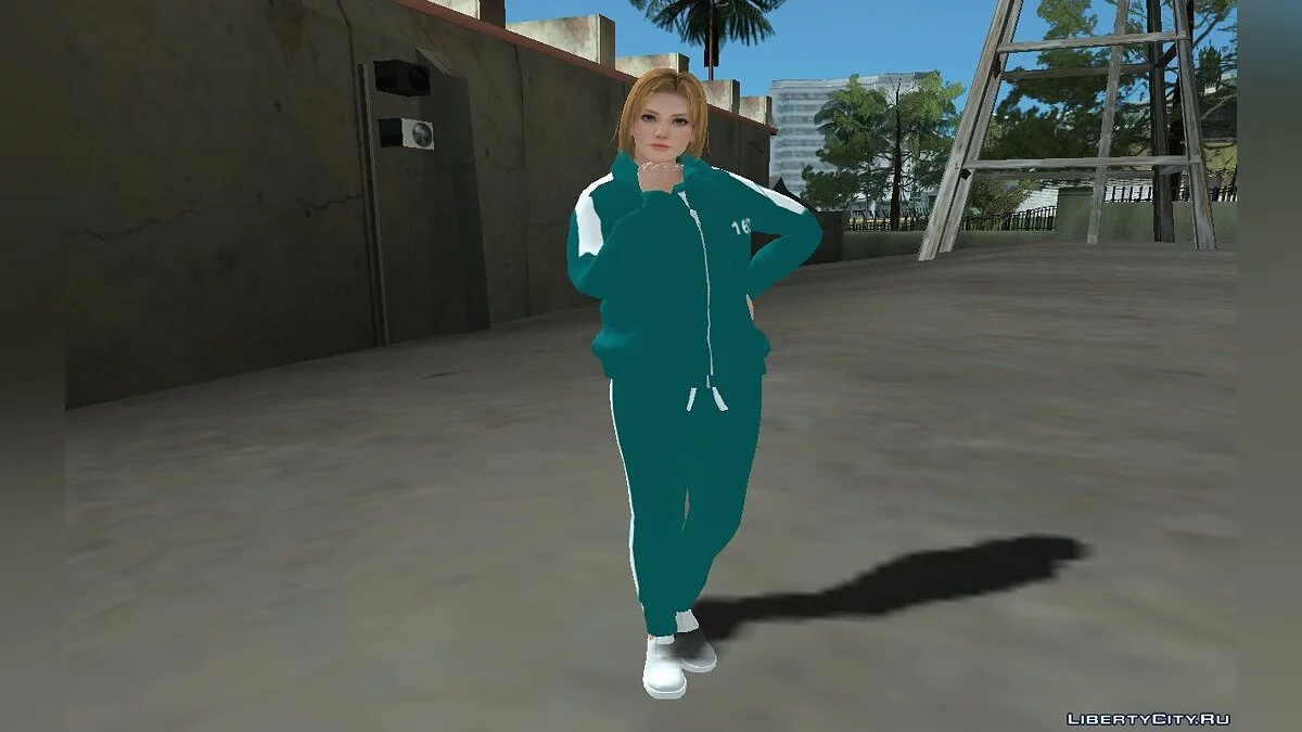 Tina Armstrong in costume No. 162 from the Squid Game series / GTA San Andreas