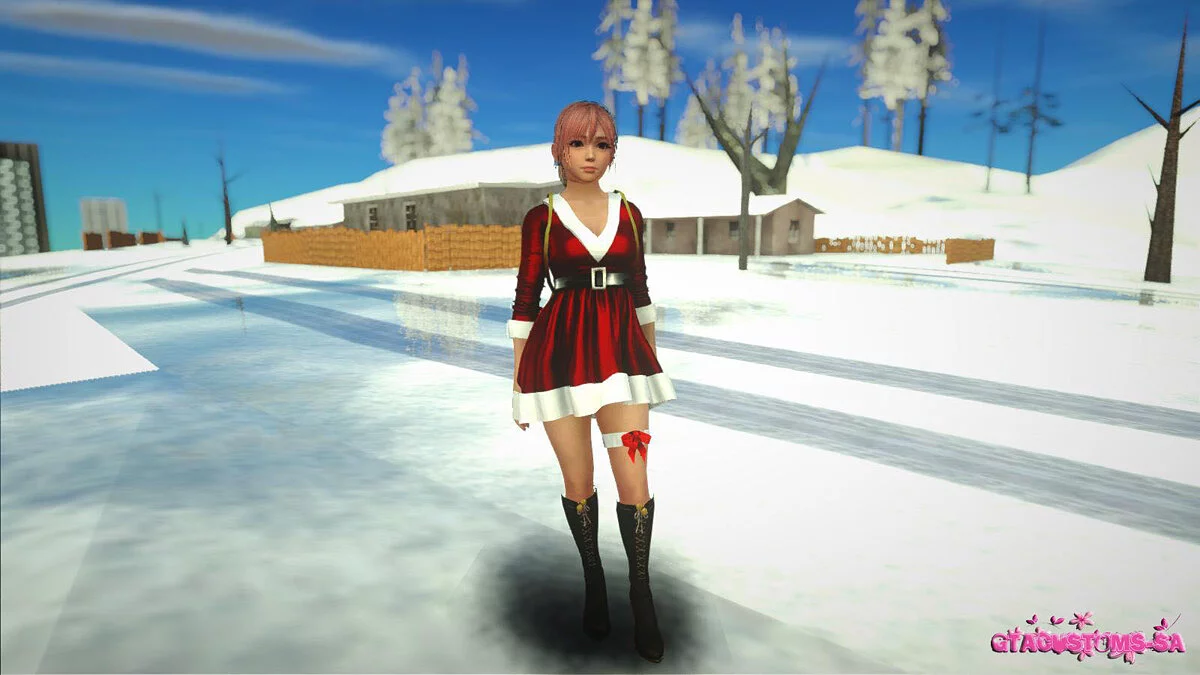 Honoka em traje de Natal / GTA San Andreas