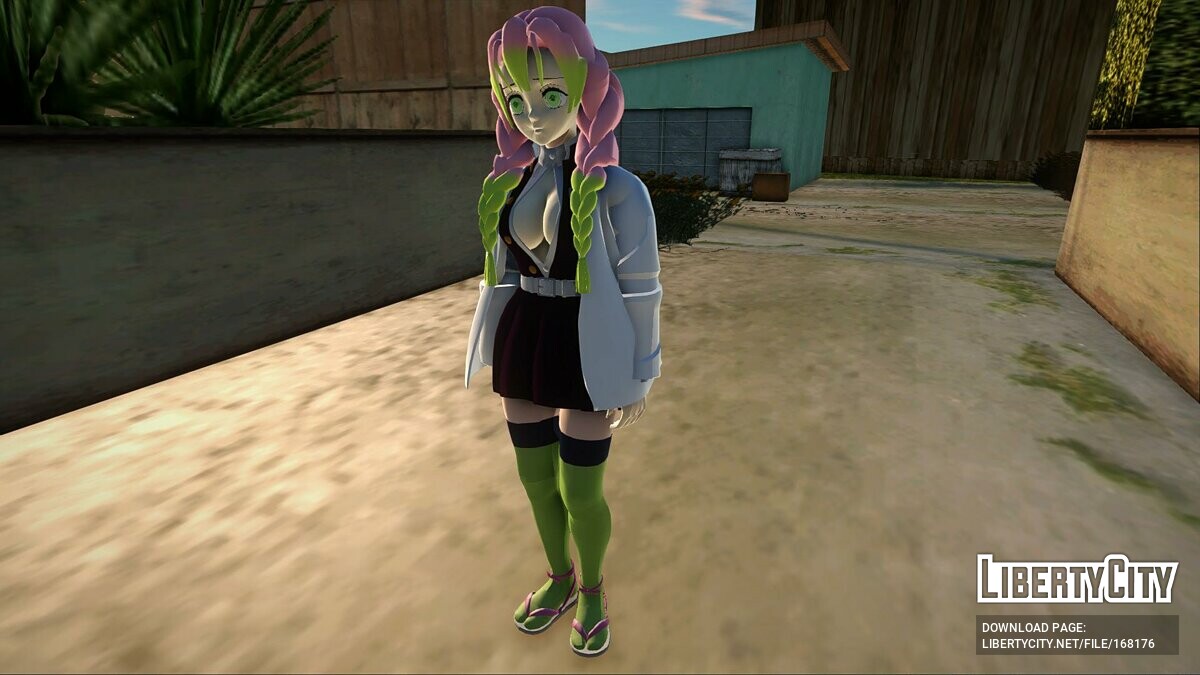 Download Mitsuri (from Demon Slayer - Kimetsu no Yaiba) for GTA San Andreas