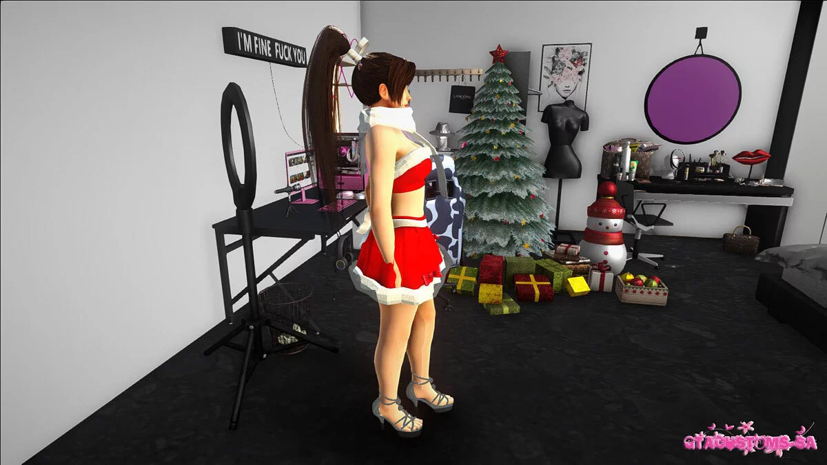 Mei Shiranui en ropa navideña / GTA San Andreas