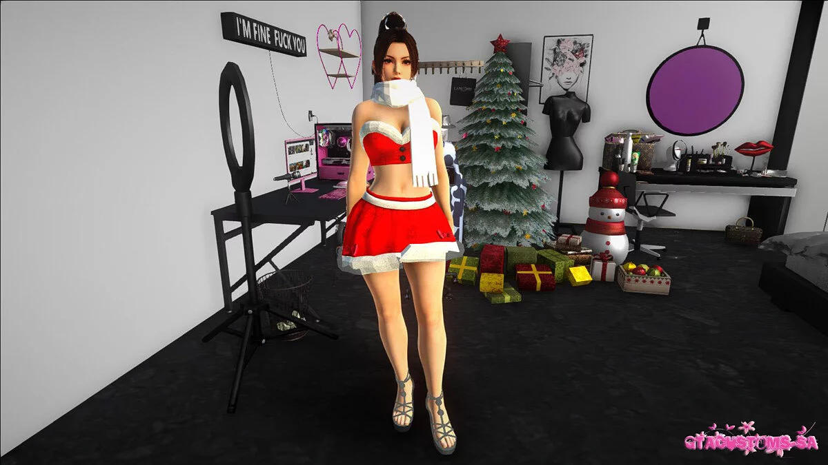 Mei Shiranui en ropa navideña / GTA San Andreas