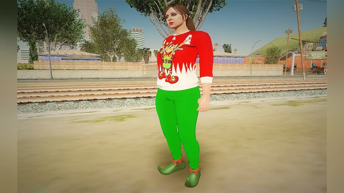 Різдвяний жіночий скін з GTA Online / GTA San Andreas