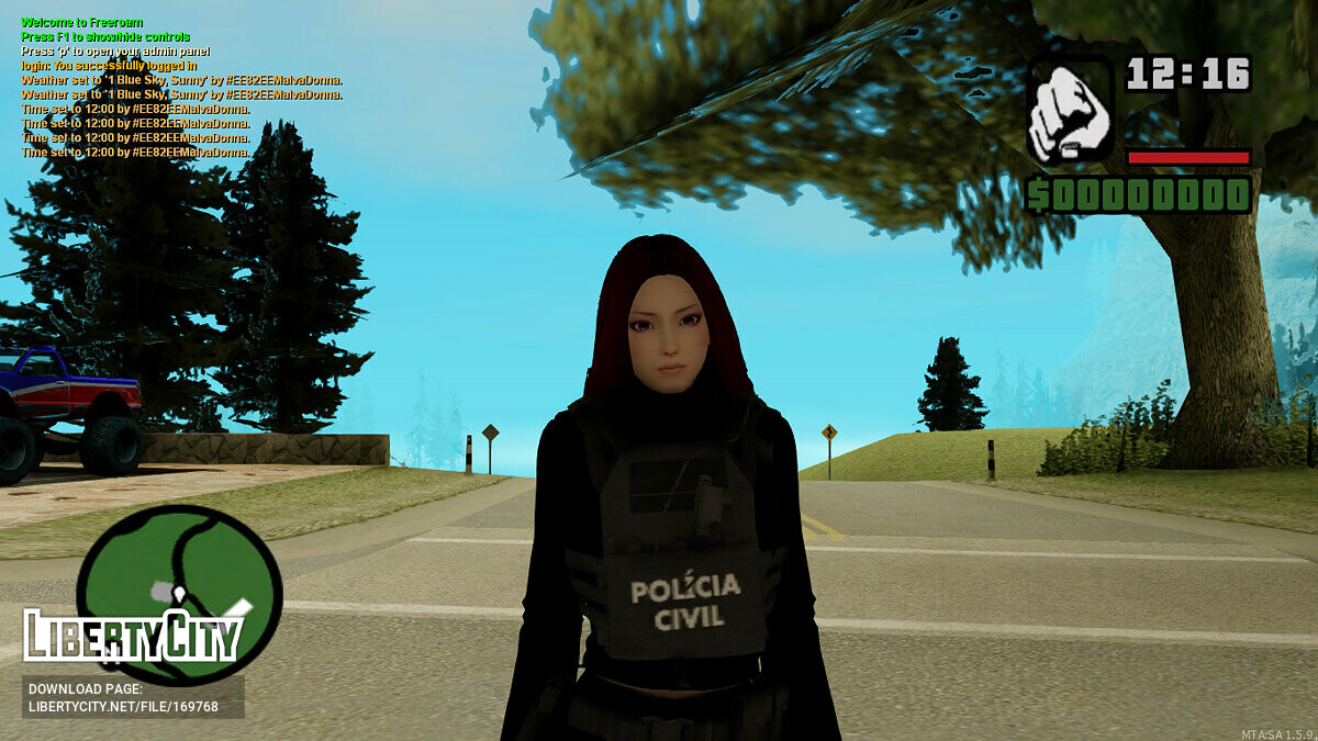 Download Female in Police Uniform for GTA San Andreas