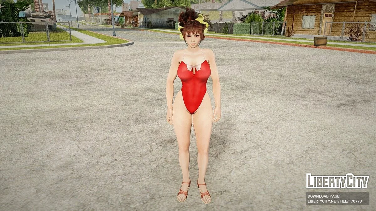 Mai Shiranui en traje de baño rojo / GTA San Andreas