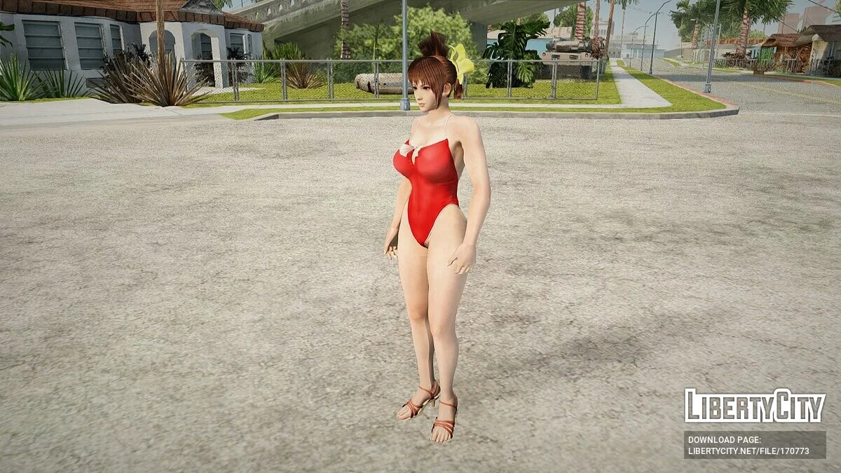 Mai Shiranui en traje de baño rojo / GTA San Andreas