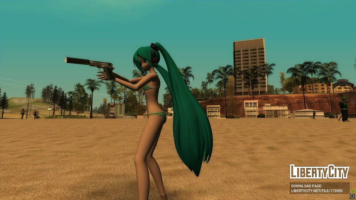 Hatsune Miku Traje de Banho (PDFT) / GTA San Andreas