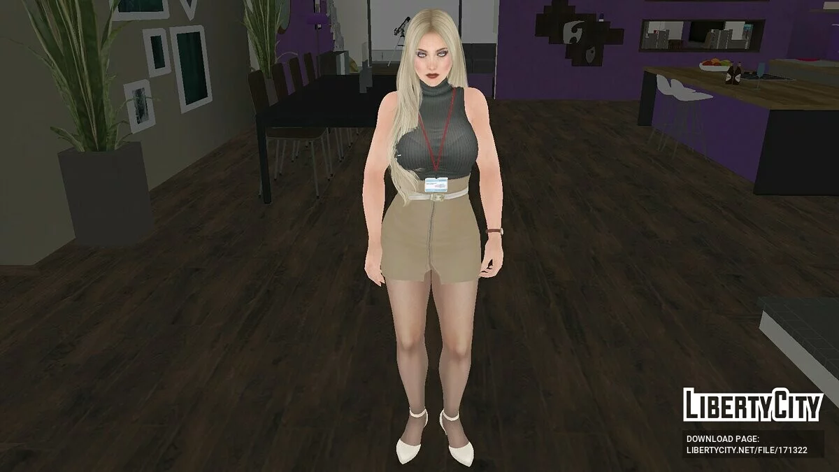Helena Douglas en ropa de oficina / GTA San Andreas