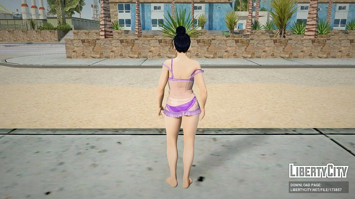 Nyotengu in a nightdress / GTA San Andreas