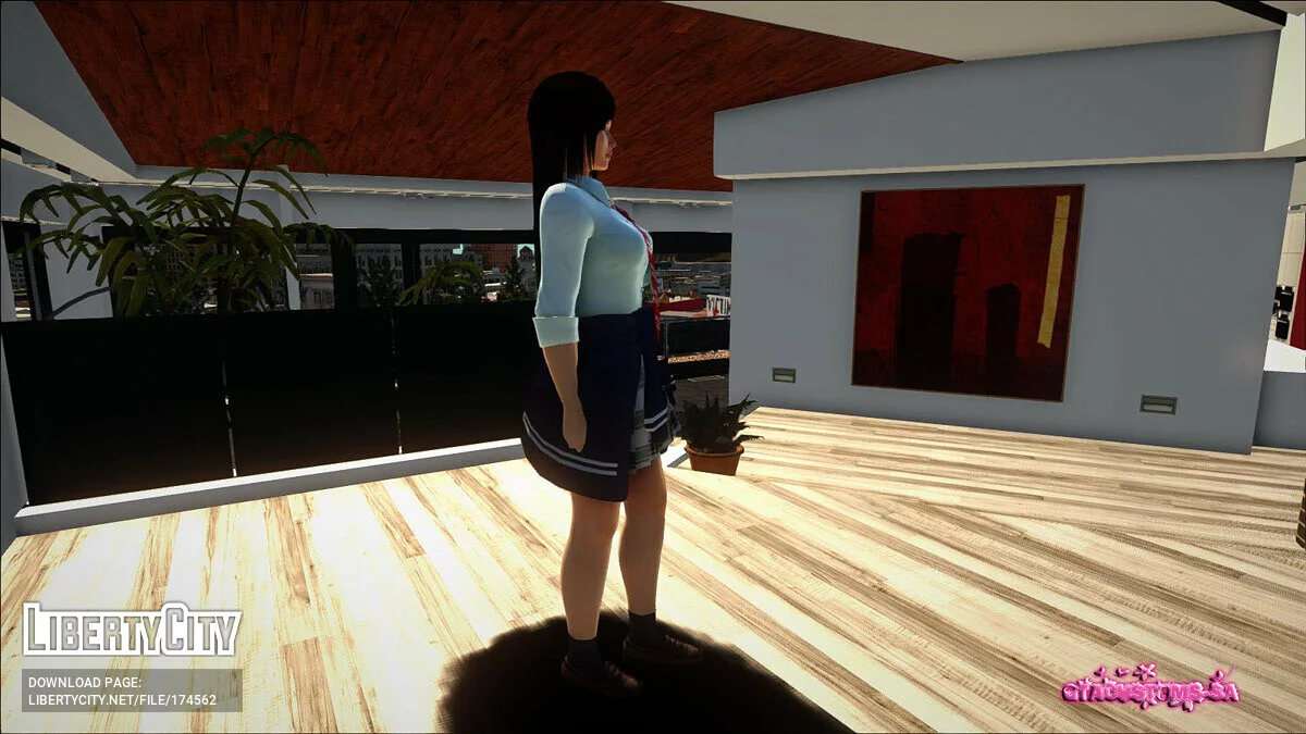Kokoro dalam Seragam Sekolah / GTA San Andreas