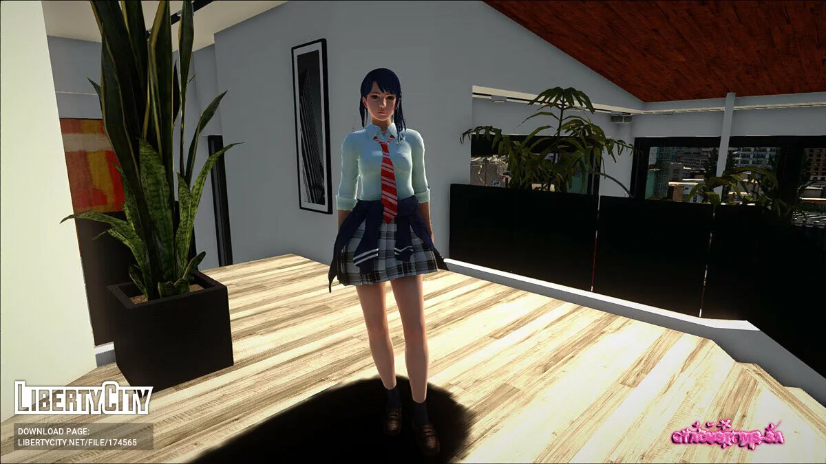 Lobelia dalam Seragam Sekolah / GTA San Andreas