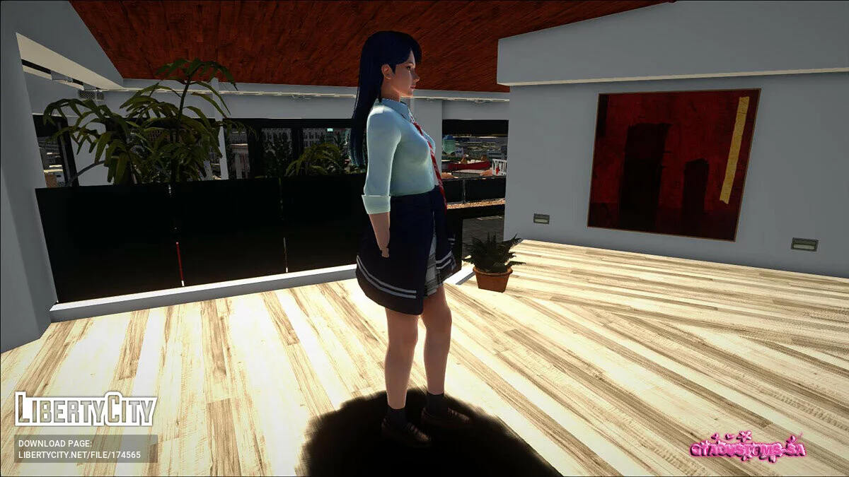 Lobelia dalam Seragam Sekolah / GTA San Andreas