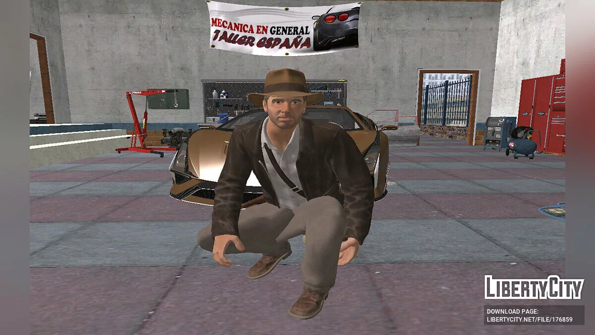 Indiana Jones de Fortnite / GTA San Andreas
