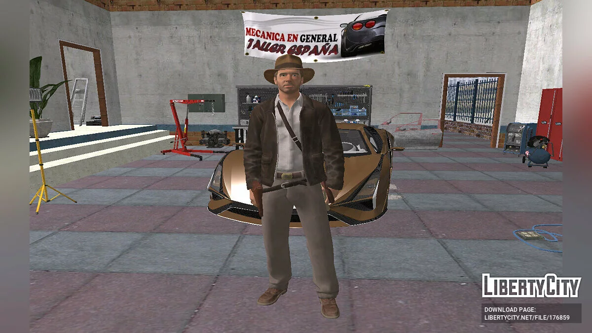 Indiana Jones de Fortnite / GTA San Andreas