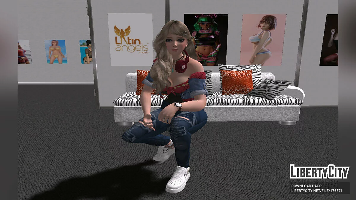 Amy - atuendo de moda Louis Vuitton / GTA San Andreas