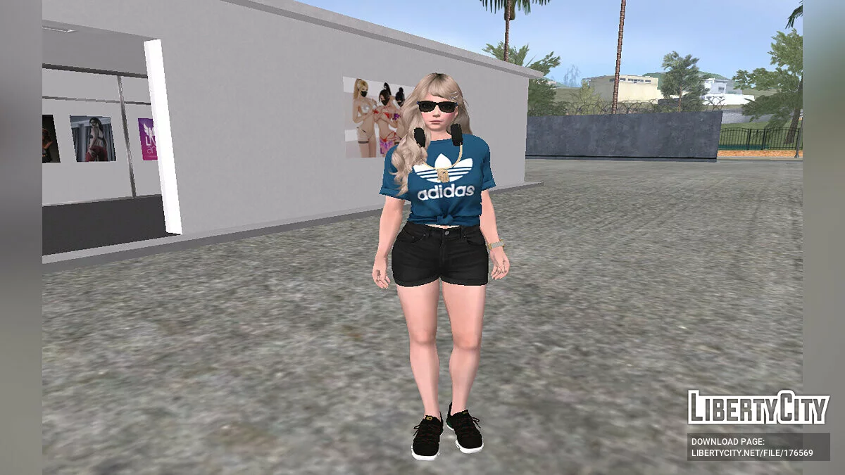 Amy - atuendo Adidas y pantalones cortos / GTA San Andreas