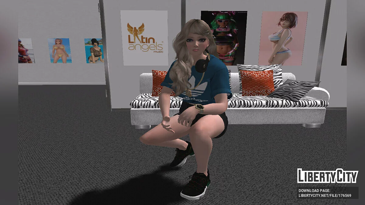Amy - atuendo Adidas y pantalones cortos / GTA San Andreas