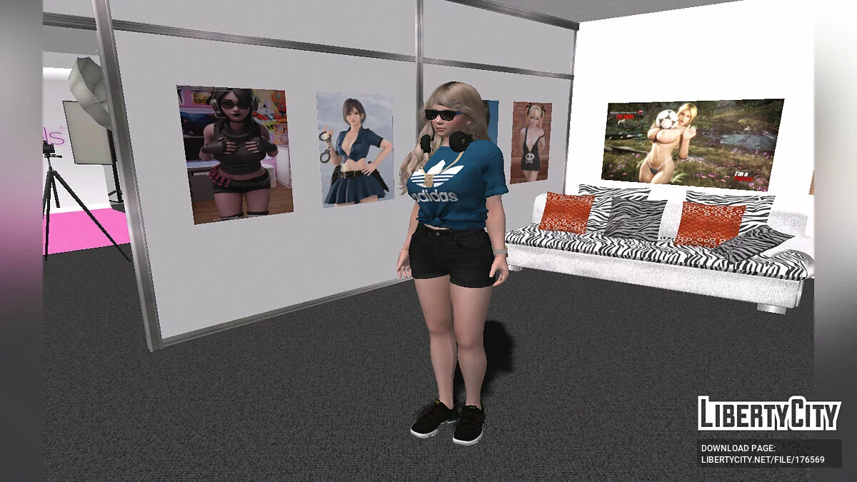 Amy - atuendo Adidas y pantalones cortos / GTA San Andreas