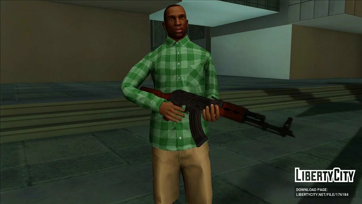 Карл в одязі Grove Street HD (GTA 5) / GTA San Andreas