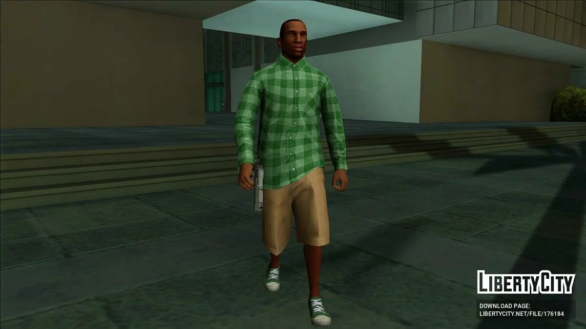 Карл в одязі Grove Street HD (GTA 5) / GTA San Andreas