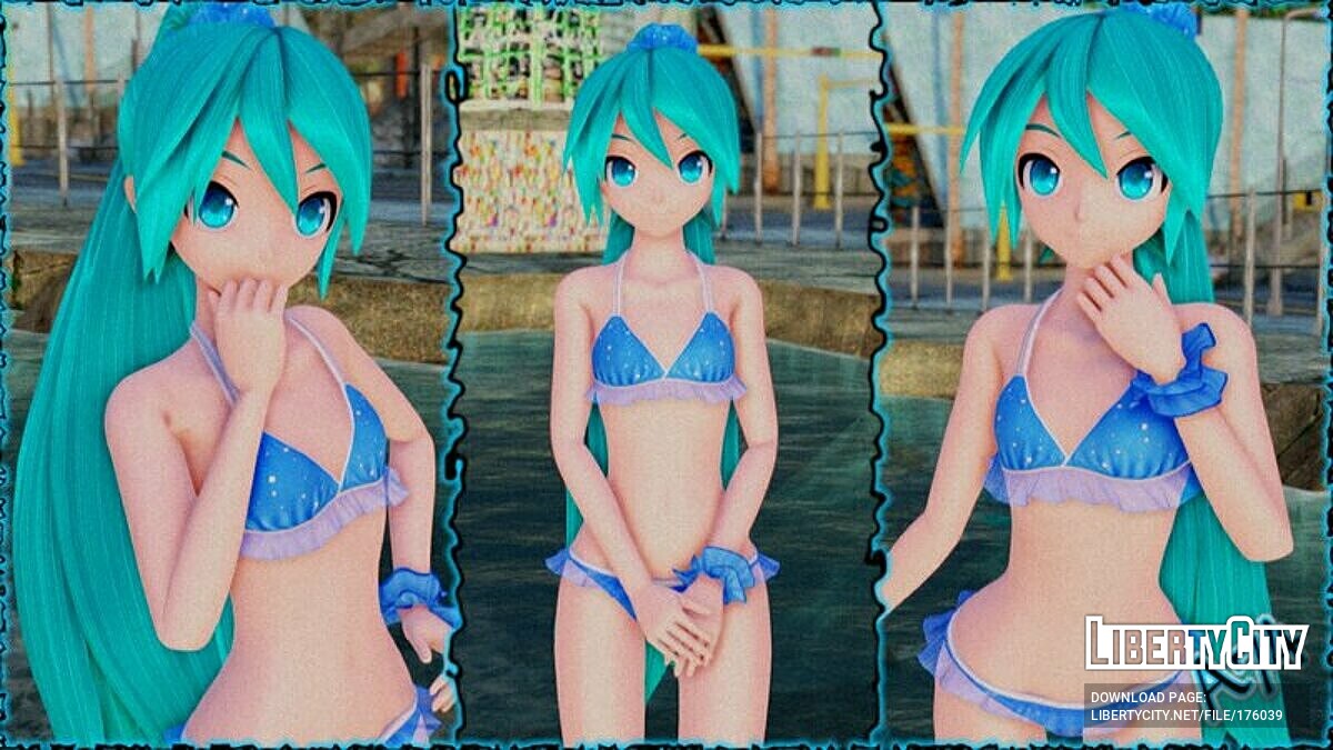 Download Hatsune Miku in a swimsuit for GTA San Andreas