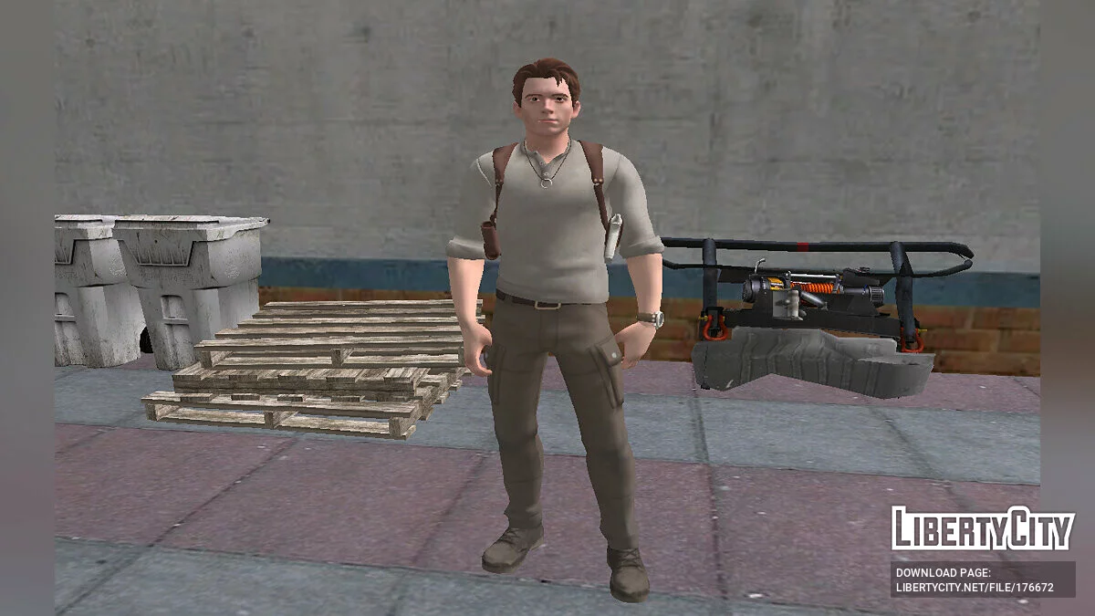 Nathan Drake de Fortnite / GTA San Andreas
