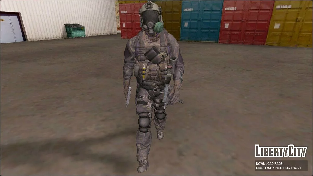 Soldado paraguas de Resident Evil 7 / GTA San Andreas